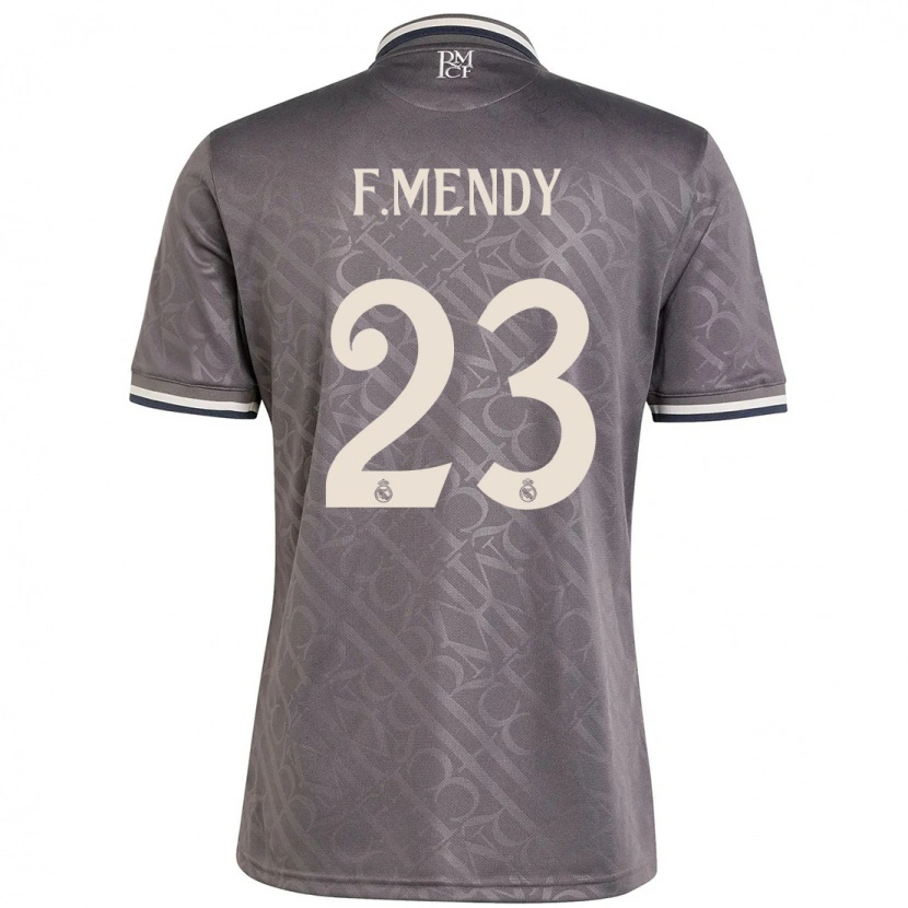 Danxen Uomo Maglia Ferland Mendy #23 Antracite Kit Gara Third 2024/25 Maglietta