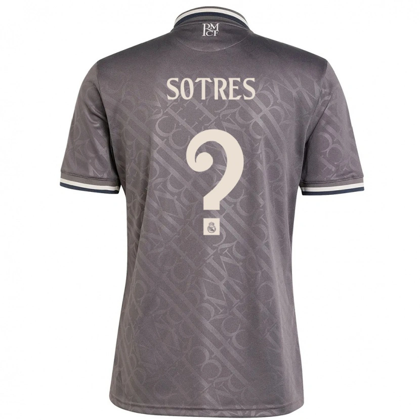 Danxen Uomo Maglia Alfredo Sotres #0 Antracite Kit Gara Third 2024/25 Maglietta