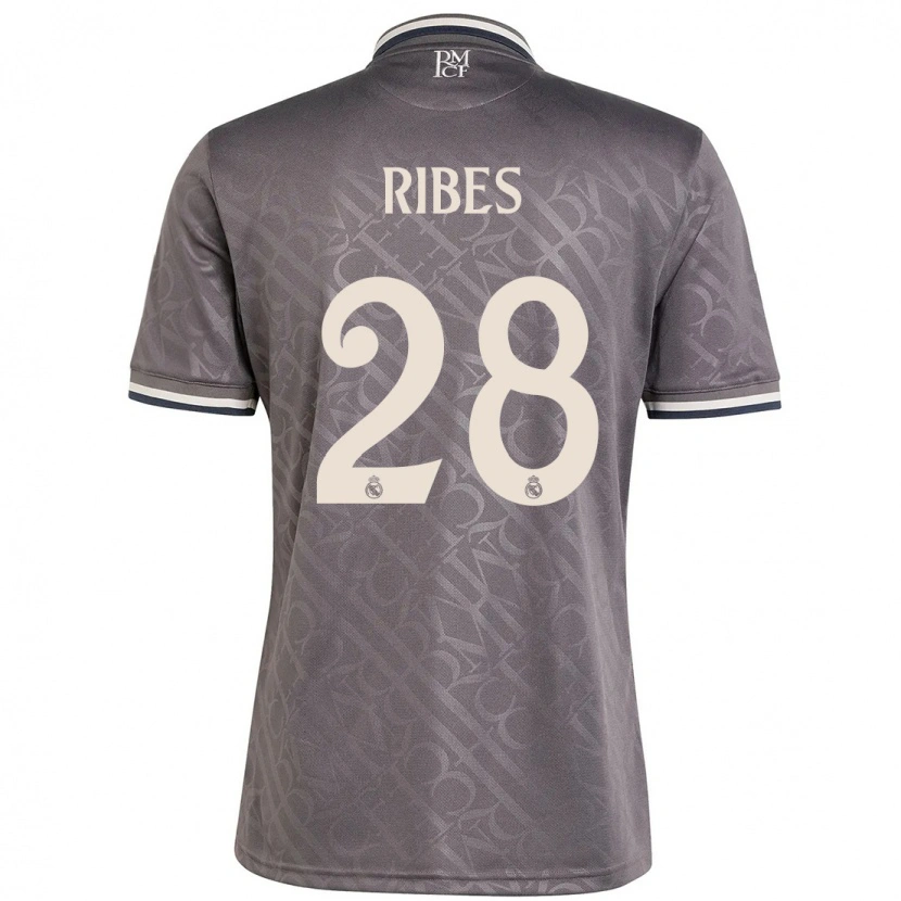 Danxen Uomo Maglia Kike Ribes #28 Antracite Kit Gara Third 2024/25 Maglietta