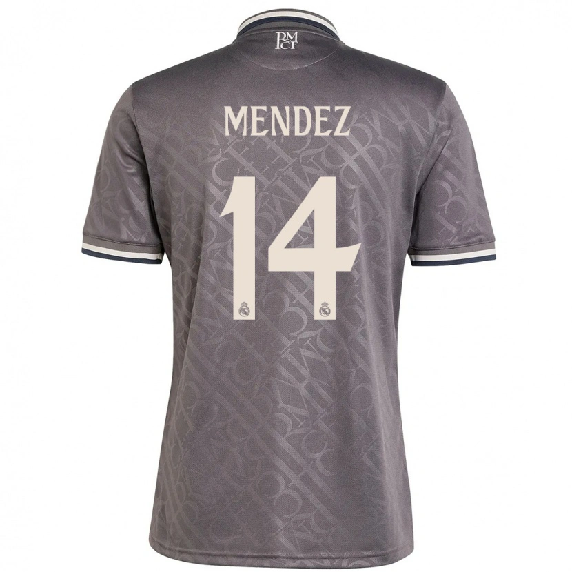 Danxen Uomo Maglia María Méndez #14 Antracite Kit Gara Third 2024/25 Maglietta