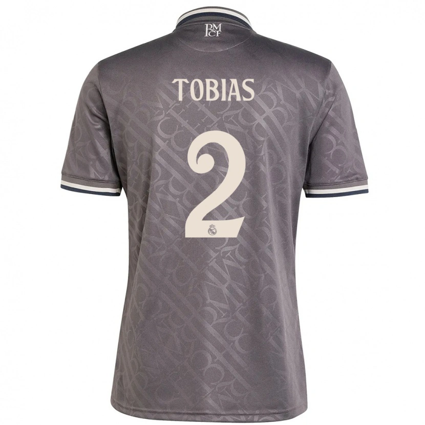 Danxen Uomo Maglia Vinícius Tobias #2 Antracite Kit Gara Third 2024/25 Maglietta