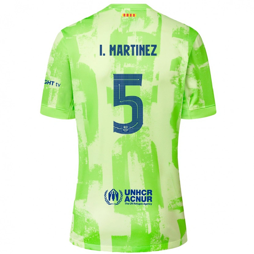 Danxen Uomo Maglia Iñigo Martínez #5 Lime Kit Gara Third 2024/25 Maglietta