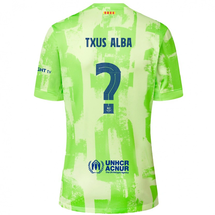 Danxen Uomo Maglia Txus Alba #0 Lime Kit Gara Third 2024/25 Maglietta
