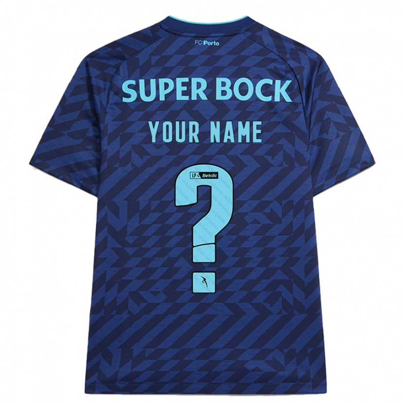 Danxen Uomo Maglia Il Tuo Nome #0 Blu Navy Kit Gara Third 2024/25 Maglietta