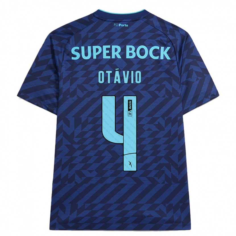 Danxen Uomo Maglia Otávio #4 Blu Navy Kit Gara Third 2024/25 Maglietta