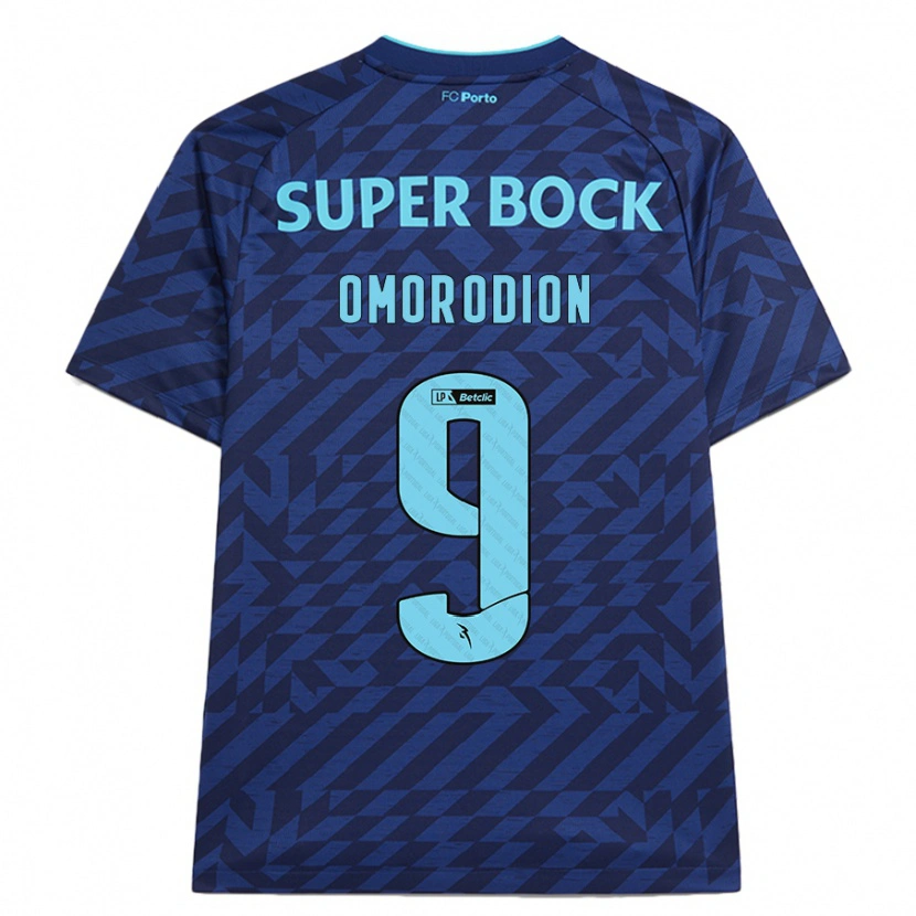 Danxen Uomo Maglia Samu Omorodion #9 Blu Navy Kit Gara Third 2024/25 Maglietta