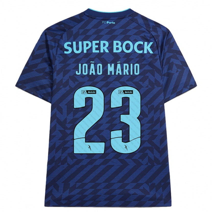 Danxen Uomo Maglia João Mário #23 Blu Navy Kit Gara Third 2024/25 Maglietta