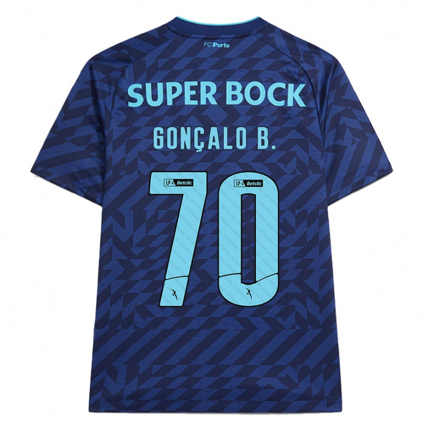 Danxen Uomo Maglia Gonçalo Borges #70 Blu Navy Kit Gara Third 2024/25 Maglietta
