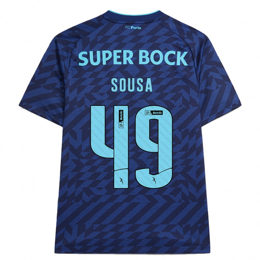 Danxen Uomo Maglia Gonçalo Sousa #49 Blu Navy Kit Gara Third 2024/25 Maglietta