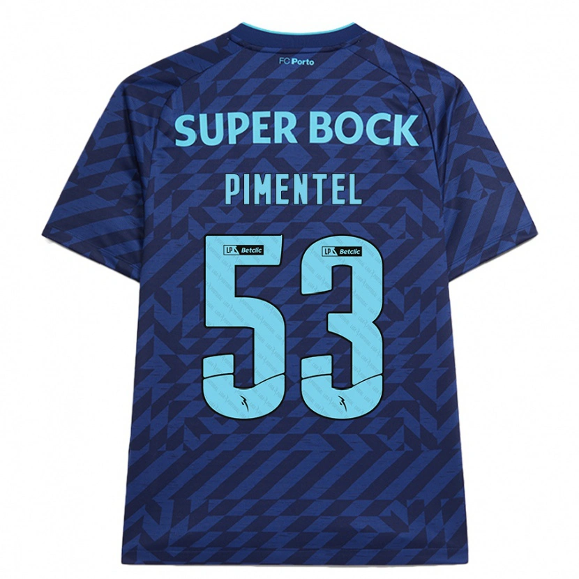 Danxen Uomo Maglia Eric Pimentel #53 Blu Navy Kit Gara Third 2024/25 Maglietta