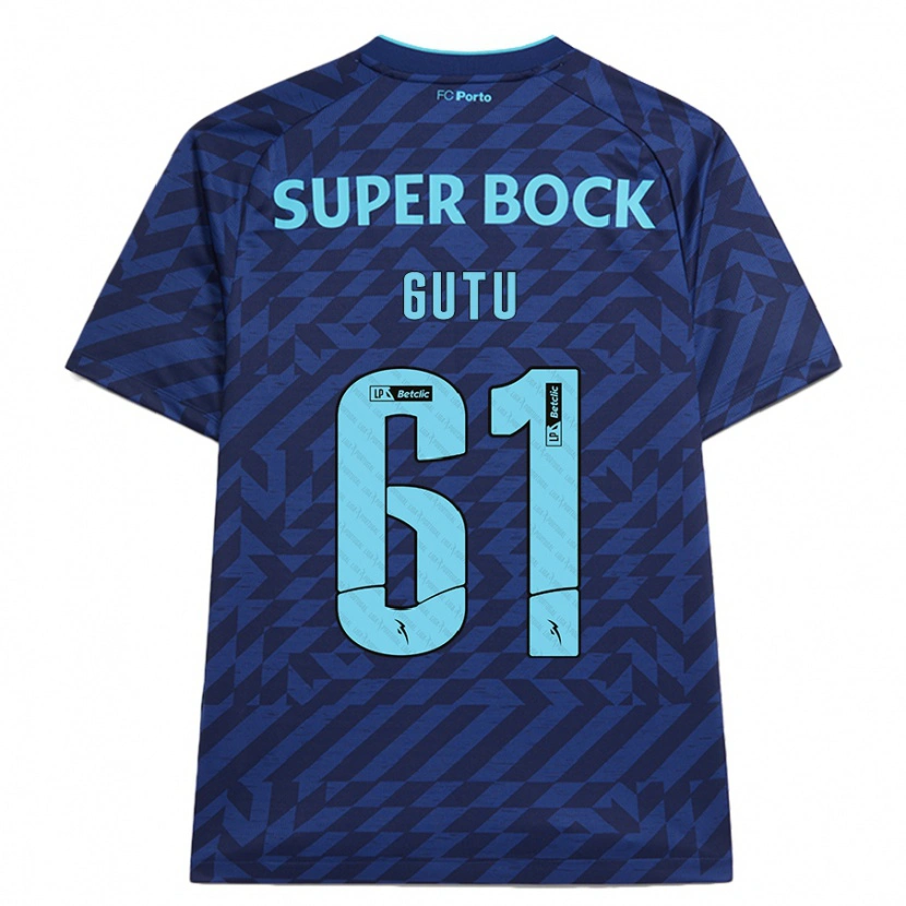 Danxen Uomo Maglia Denis Gutu #61 Blu Navy Kit Gara Third 2024/25 Maglietta