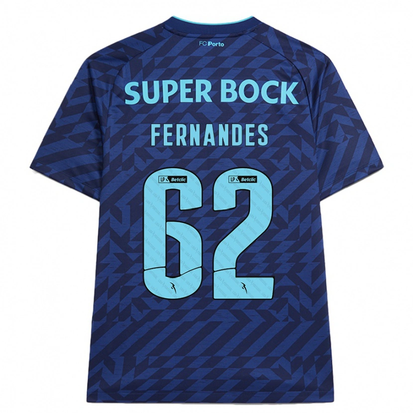 Danxen Uomo Maglia Rodrigo Fernandes #62 Blu Navy Kit Gara Third 2024/25 Maglietta