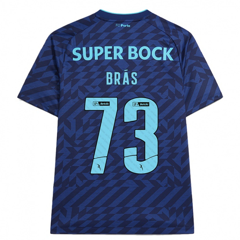 Danxen Uomo Maglia Gabi Brás #73 Blu Navy Kit Gara Third 2024/25 Maglietta