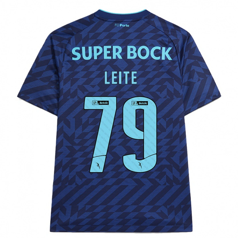 Danxen Uomo Maglia Afonso Leite #79 Blu Navy Kit Gara Third 2024/25 Maglietta