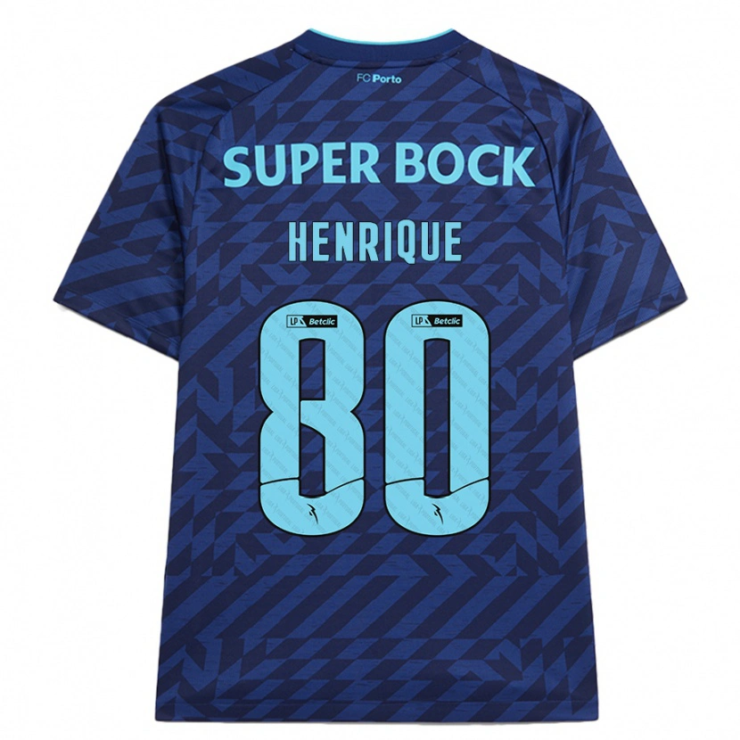 Danxen Uomo Maglia Kaio Henrique #80 Blu Navy Kit Gara Third 2024/25 Maglietta