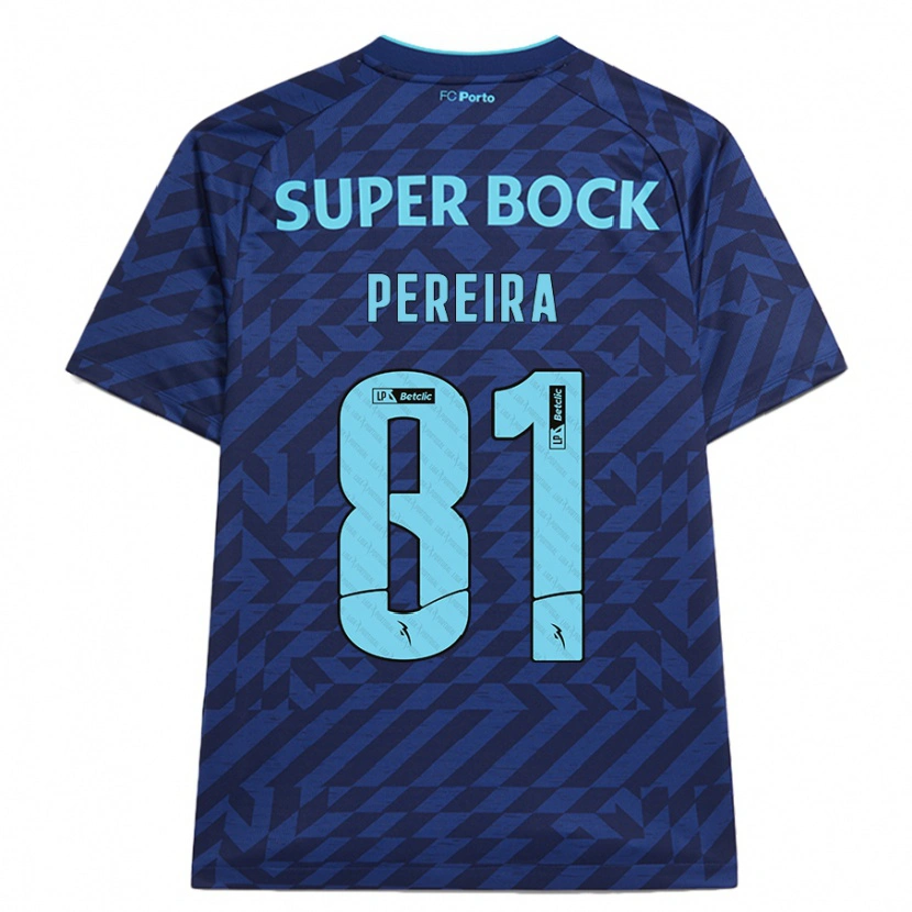 Danxen Uomo Maglia Martim Pereira #81 Blu Navy Kit Gara Third 2024/25 Maglietta