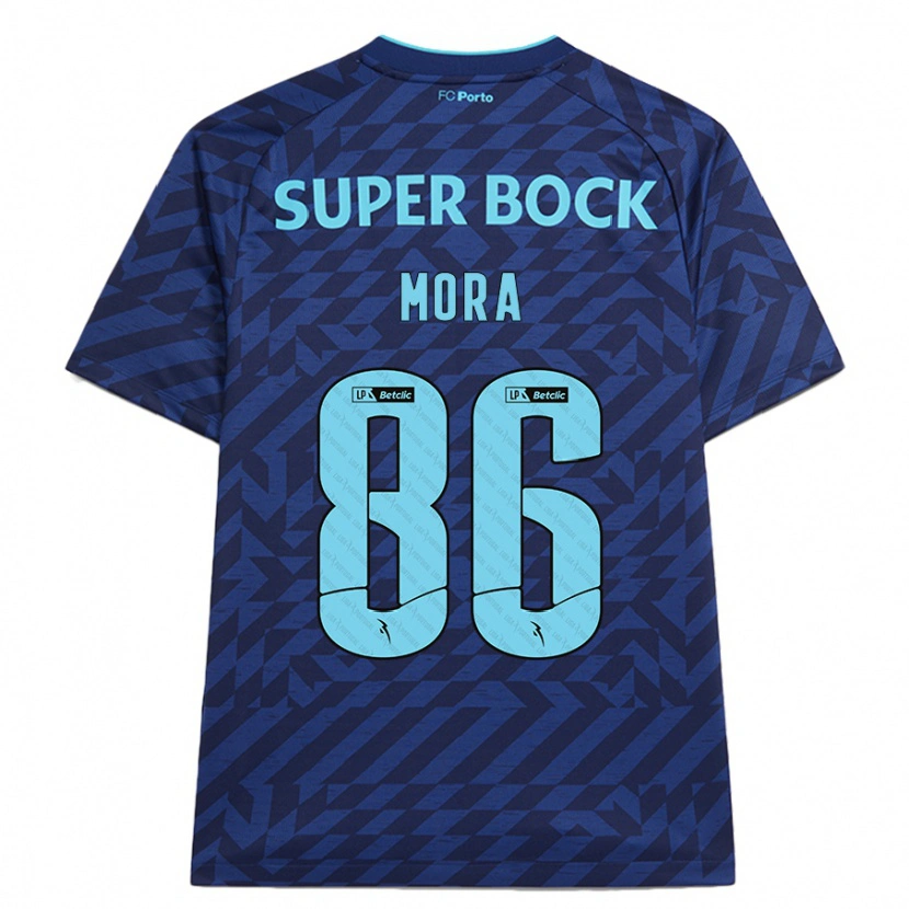 Danxen Uomo Maglia Rodrigo Mora #86 Blu Navy Kit Gara Third 2024/25 Maglietta
