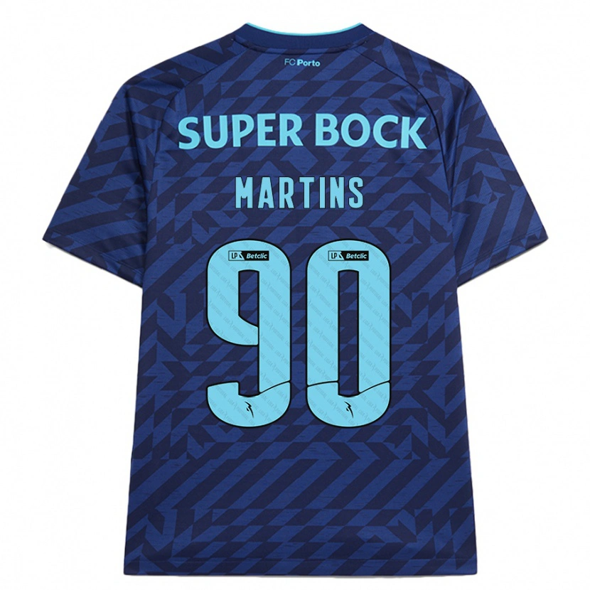 Danxen Uomo Maglia Gil Martins #90 Blu Navy Kit Gara Third 2024/25 Maglietta