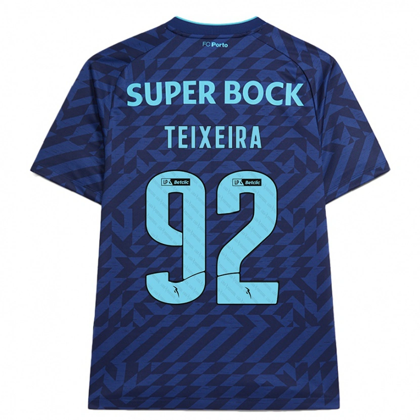 Danxen Uomo Maglia João Teixeira #92 Blu Navy Kit Gara Third 2024/25 Maglietta