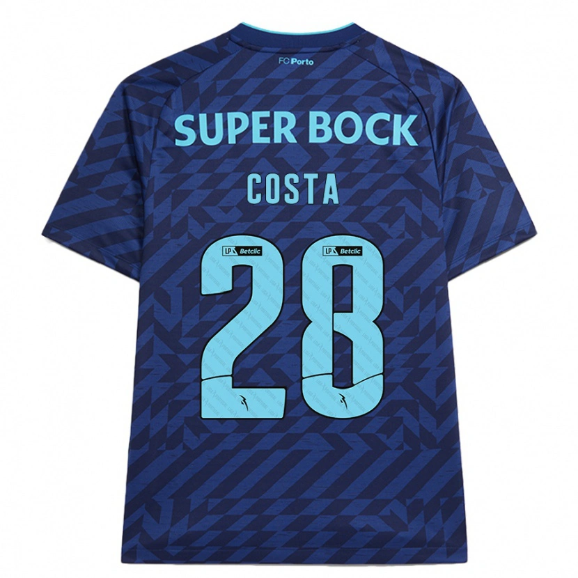 Danxen Uomo Maglia Bruno Costa #28 Blu Navy Kit Gara Third 2024/25 Maglietta
