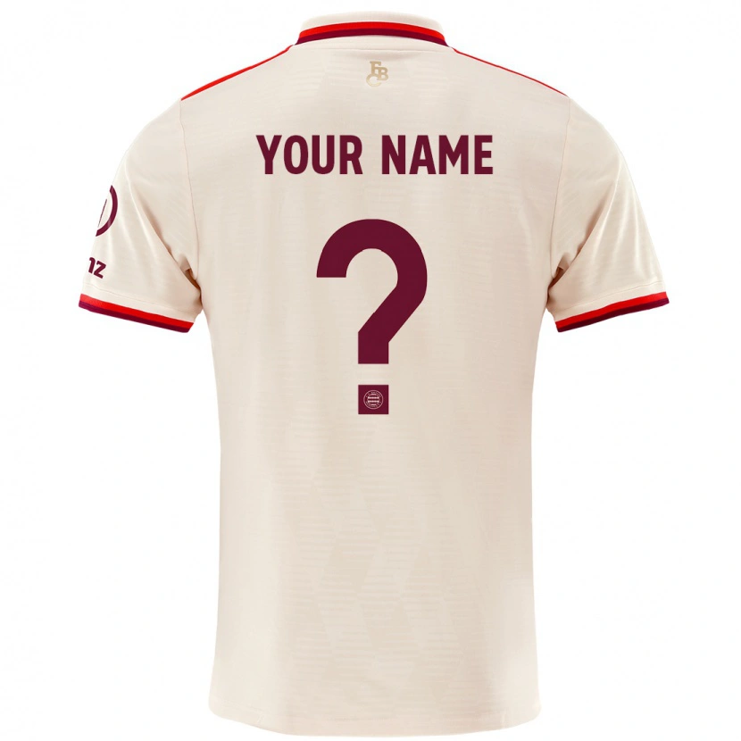 Danxen Uomo Maglia Il Tuo Nome #0 Lino Kit Gara Third 2024/25 Maglietta