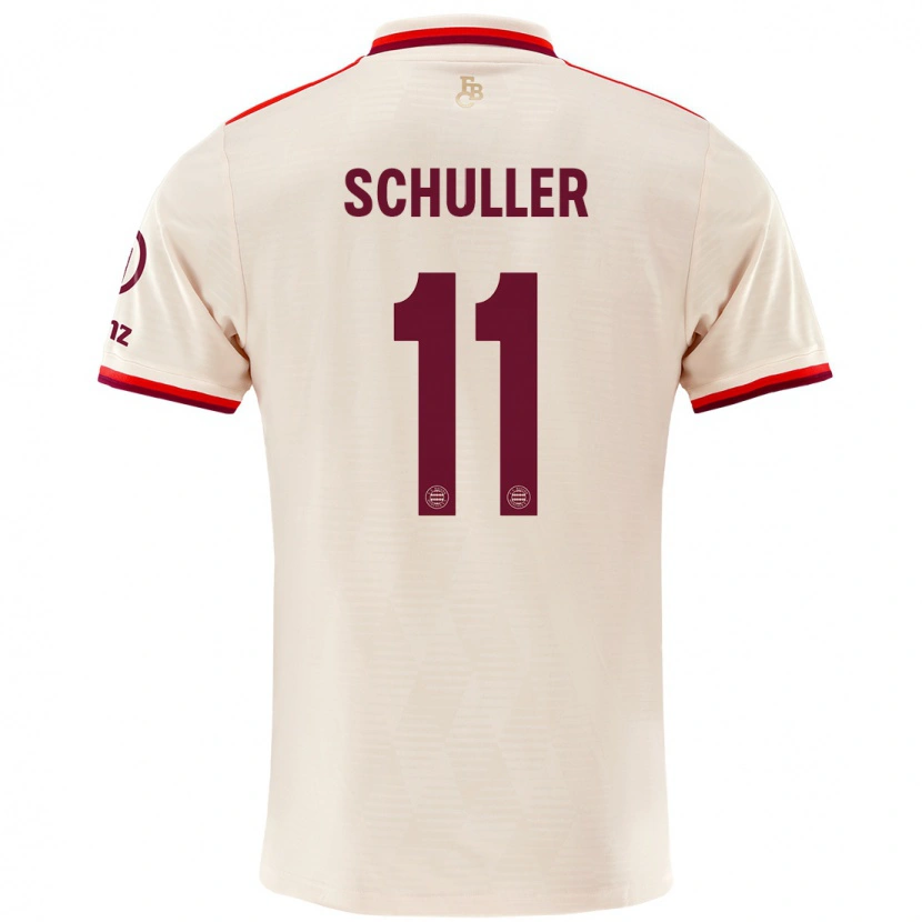 Danxen Uomo Maglia Lea Schüller #11 Lino Kit Gara Third 2024/25 Maglietta