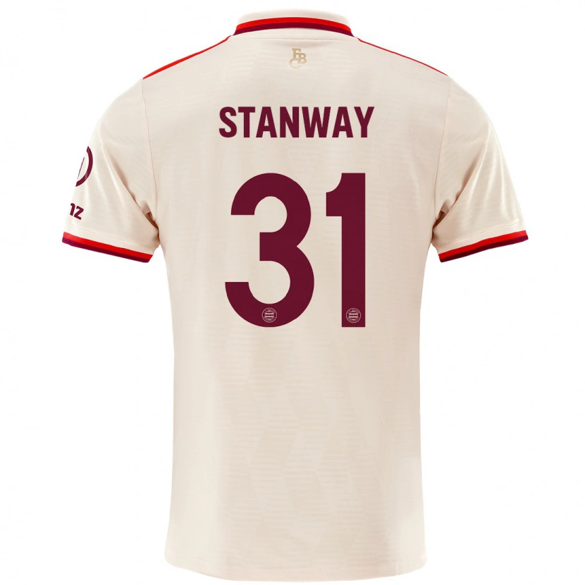 Danxen Uomo Maglia Georgia Stanway #31 Lino Kit Gara Third 2024/25 Maglietta