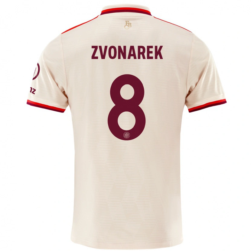Danxen Uomo Maglia Lovro Zvonarek #8 Lino Kit Gara Third 2024/25 Maglietta