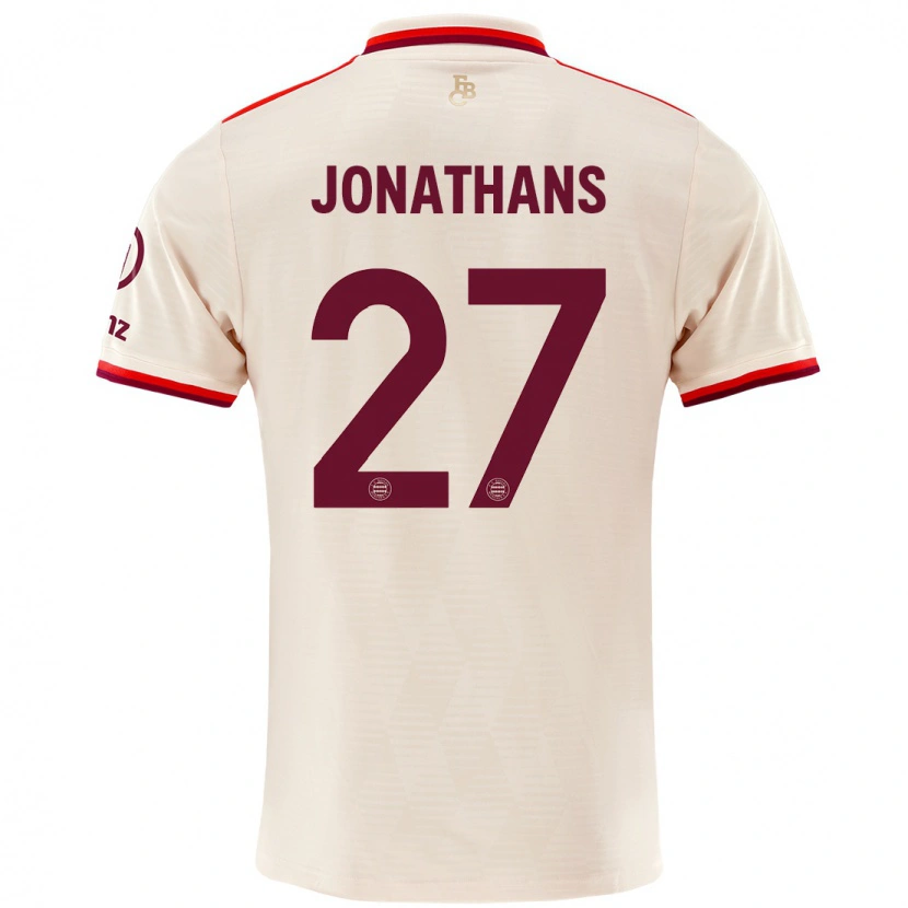 Danxen Uomo Maglia David Jonathans #27 Lino Kit Gara Third 2024/25 Maglietta