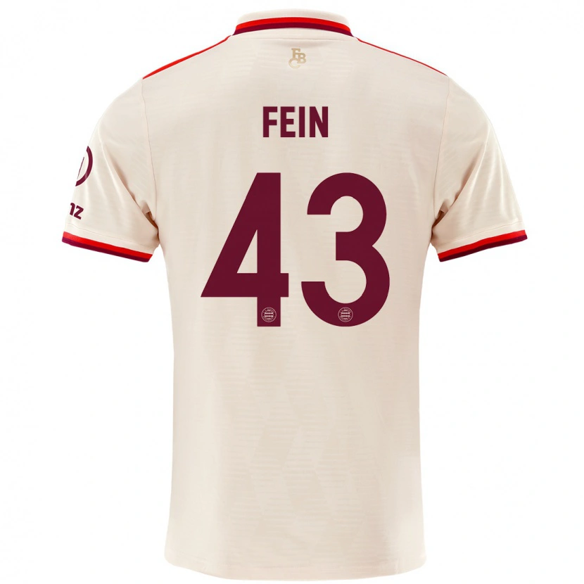 Danxen Uomo Maglia Adrian Fein #43 Lino Kit Gara Third 2024/25 Maglietta