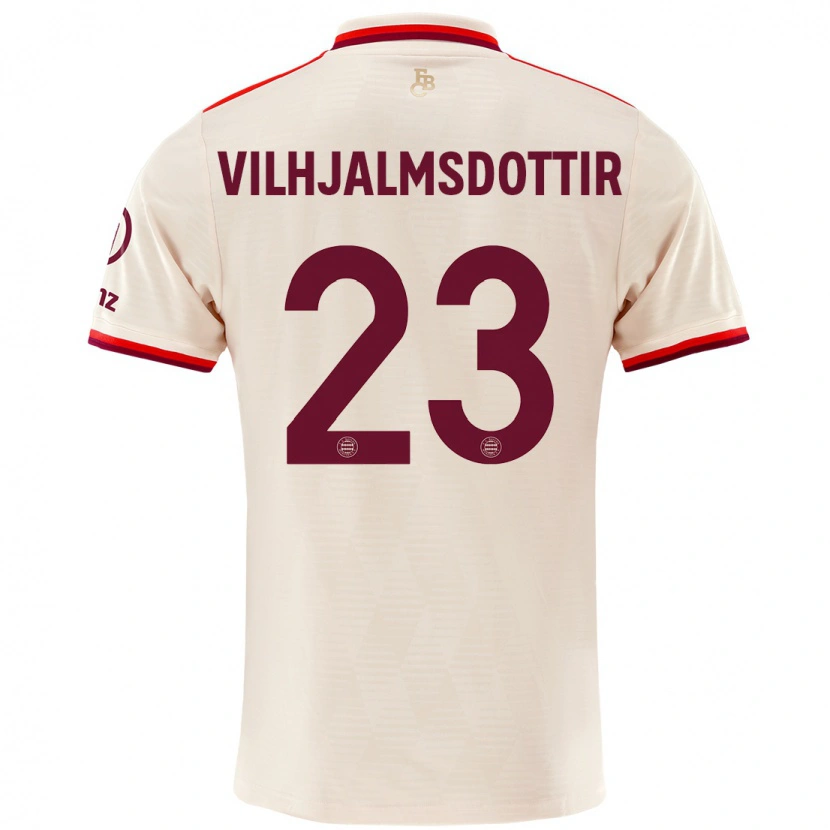 Danxen Uomo Maglia Karolina Lea Vilhjalmsdottir #23 Lino Kit Gara Third 2024/25 Maglietta