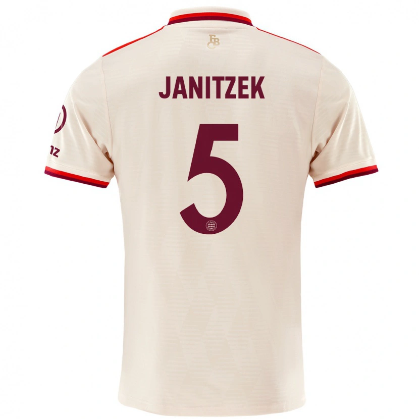 Danxen Uomo Maglia Justin Janitzek #5 Lino Kit Gara Third 2024/25 Maglietta