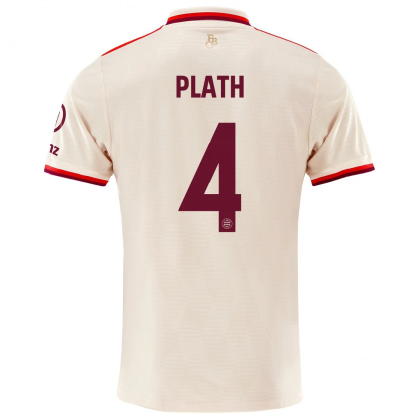 Danxen Uomo Maglia Max Plath #4 Lino Kit Gara Third 2024/25 Maglietta