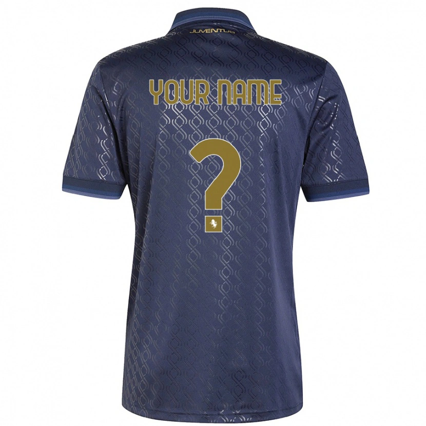 Danxen Uomo Maglia Il Tuo Nome #0 Blu Navy Kit Gara Third 2024/25 Maglietta
