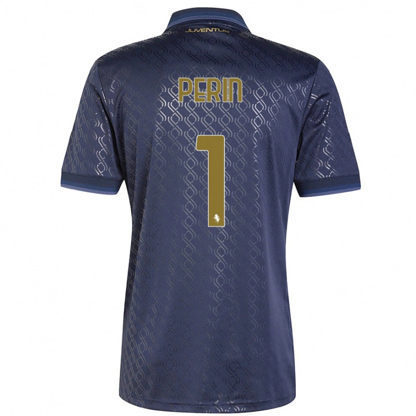 Danxen Uomo Maglia Mattia Perin #1 Blu Navy Kit Gara Third 2024/25 Maglietta