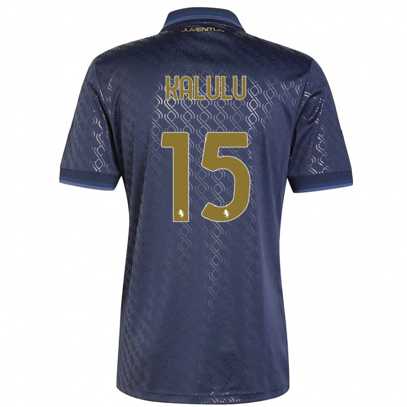 Danxen Uomo Maglia Pierre Kalulu #15 Blu Navy Kit Gara Third 2024/25 Maglietta