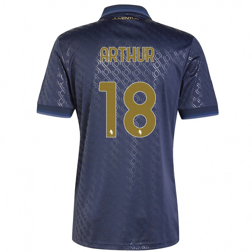 Danxen Uomo Maglia Arthur Melo #18 Blu Navy Kit Gara Third 2024/25 Maglietta