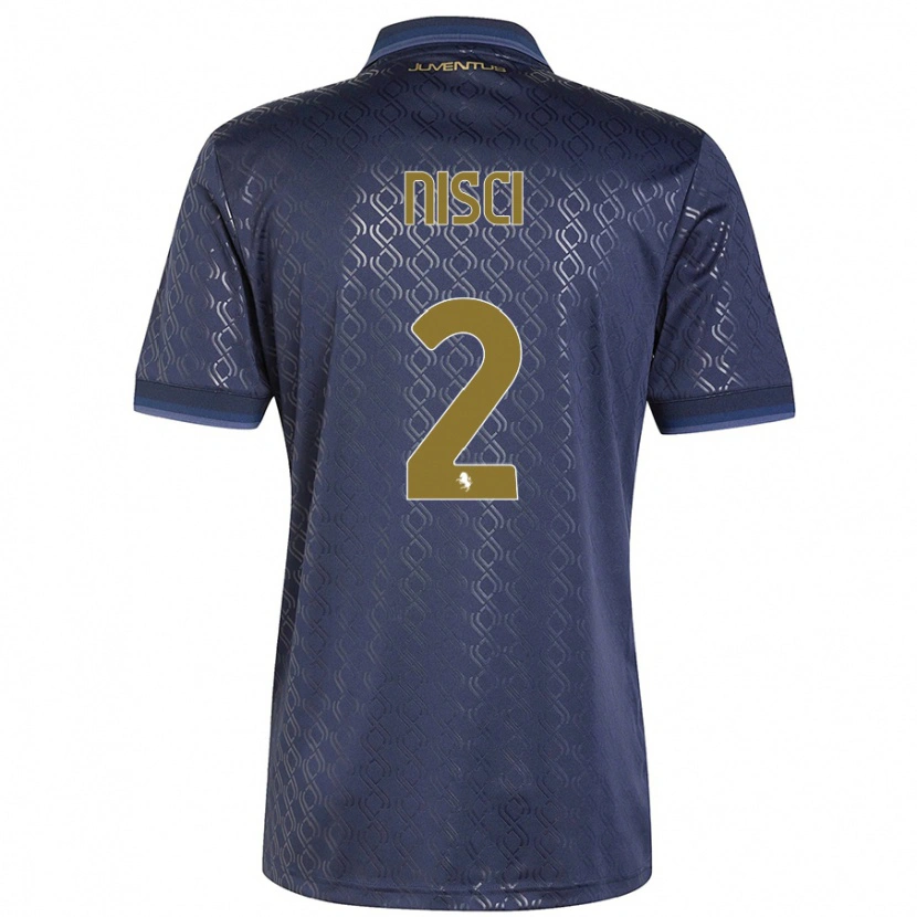 Danxen Uomo Maglia Alessandro Nisci #2 Blu Navy Kit Gara Third 2024/25 Maglietta