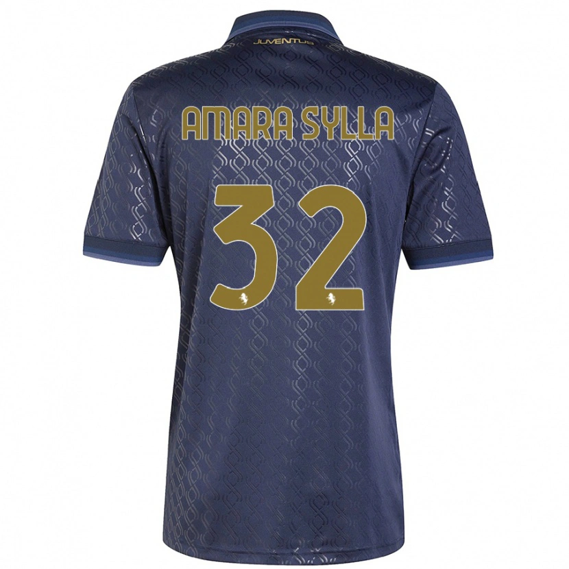 Danxen Uomo Maglia Idris Amara Sylla #32 Blu Navy Kit Gara Third 2024/25 Maglietta
