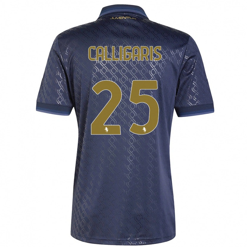 Danxen Uomo Maglia Viola Calligaris #25 Blu Navy Kit Gara Third 2024/25 Maglietta