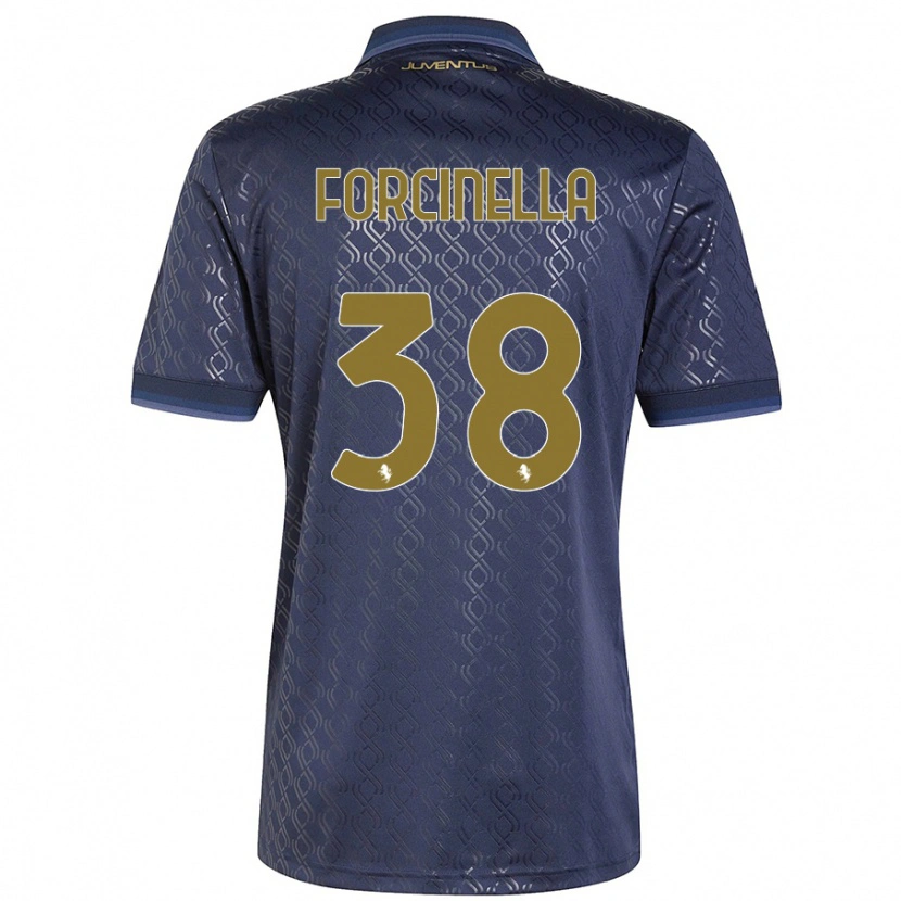 Danxen Uomo Maglia Camilla Forcinella #38 Blu Navy Kit Gara Third 2024/25 Maglietta