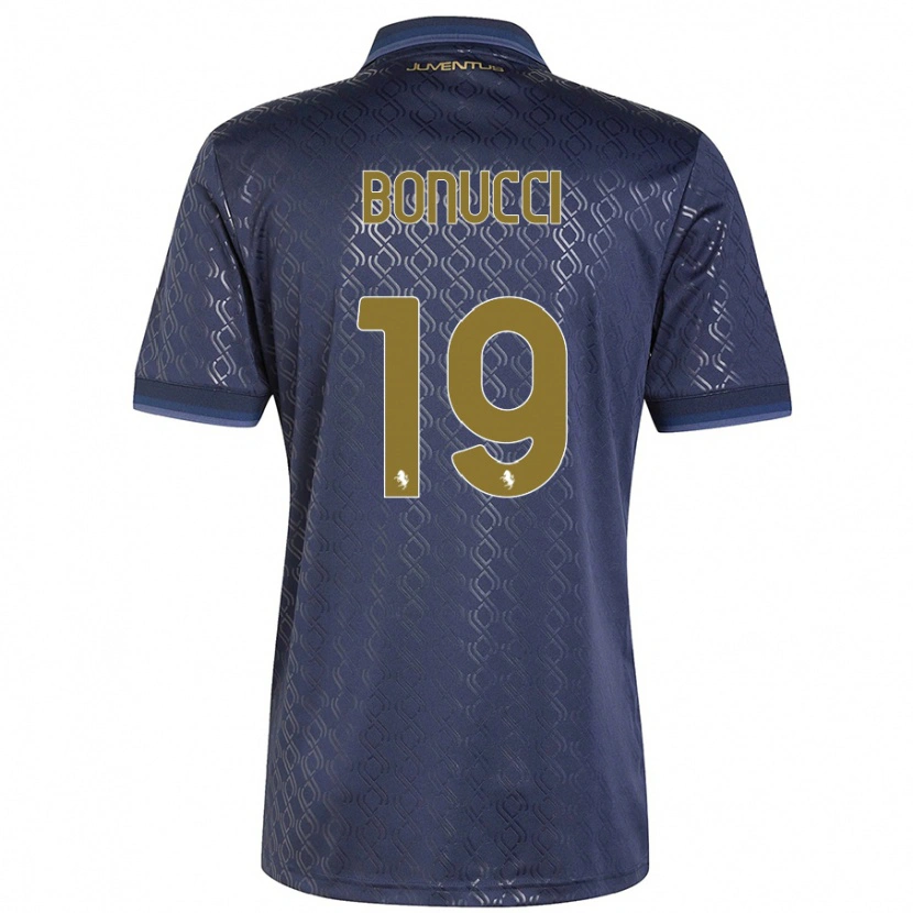 Danxen Uomo Maglia Leonardo Bonucci #19 Blu Navy Kit Gara Third 2024/25 Maglietta