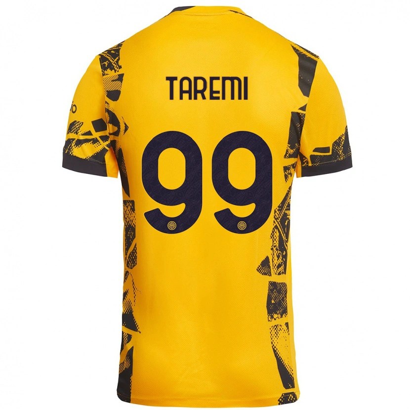 Danxen Uomo Maglia Mehdi Taremi #99 Oro Nero Kit Gara Third 2024/25 Maglietta