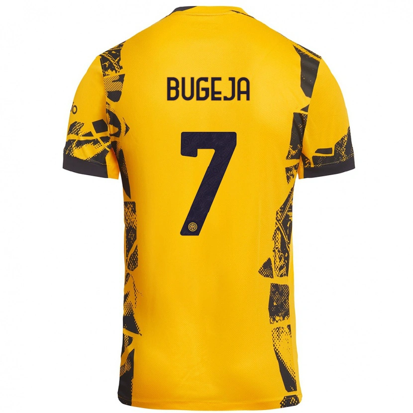 Danxen Uomo Maglia Haley Bugeja #7 Oro Nero Kit Gara Third 2024/25 Maglietta