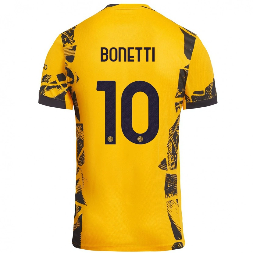 Danxen Uomo Maglia Tatiana Bonetti #10 Oro Nero Kit Gara Third 2024/25 Maglietta