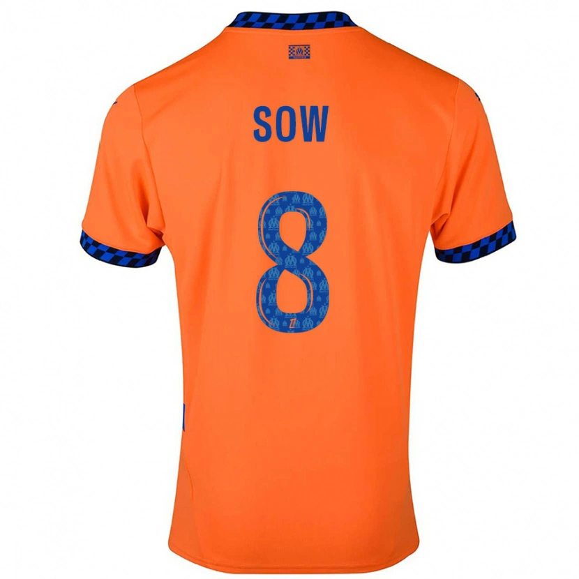 Danxen Uomo Maglia Mbayang Sow #8 Arancione Blu Scuro Kit Gara Third 2024/25 Maglietta