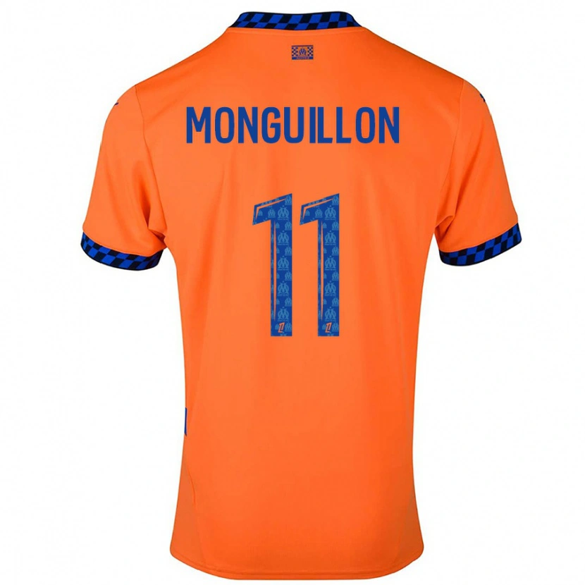 Danxen Uomo Maglia Coralie Monguillon #11 Arancione Blu Scuro Kit Gara Third 2024/25 Maglietta