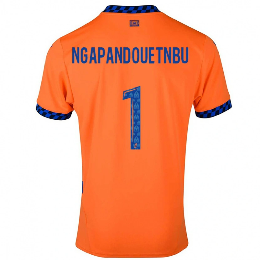 Danxen Uomo Maglia Simon Ngapandouetnbu #1 Arancione Blu Scuro Kit Gara Third 2024/25 Maglietta