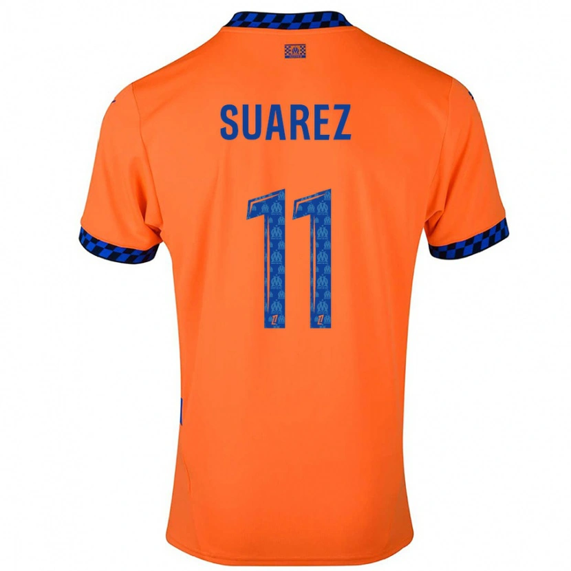 Danxen Uomo Maglia Luis Suarez #11 Arancione Blu Scuro Kit Gara Third 2024/25 Maglietta