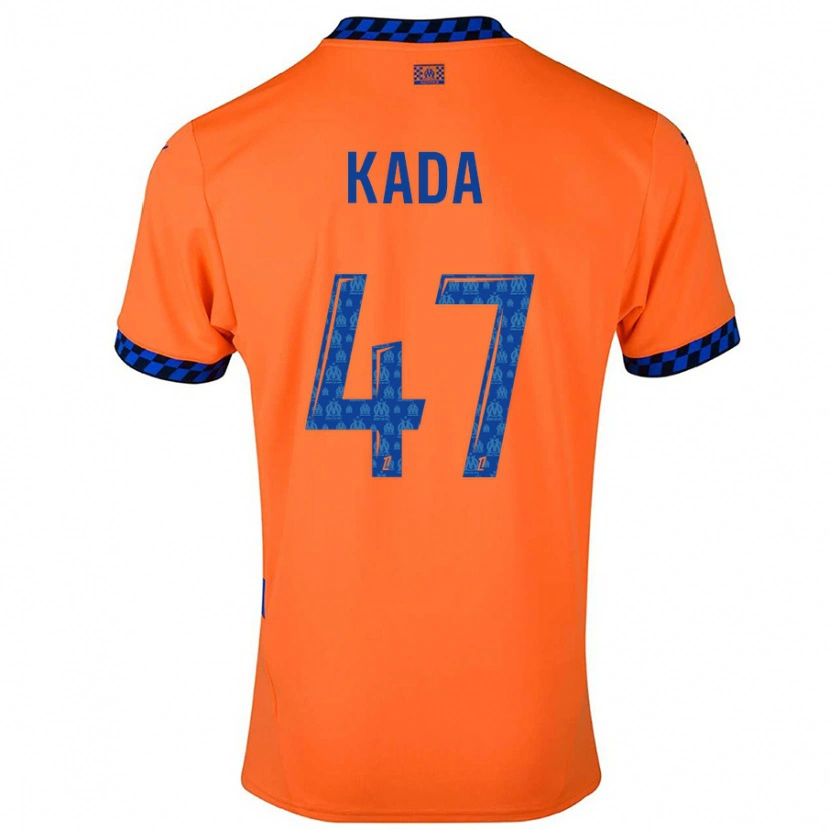 Danxen Uomo Maglia Joakim Kada #47 Arancione Blu Scuro Kit Gara Third 2024/25 Maglietta